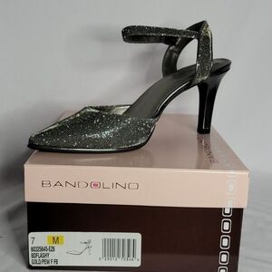 BANDOLINO Gold/Pewter Flashy High Heels